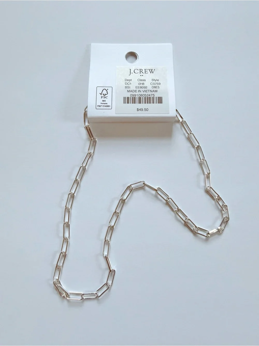 NWT BUNDLE - J.Crew Paperclip Chain Necklace Bundle Gold & Silver